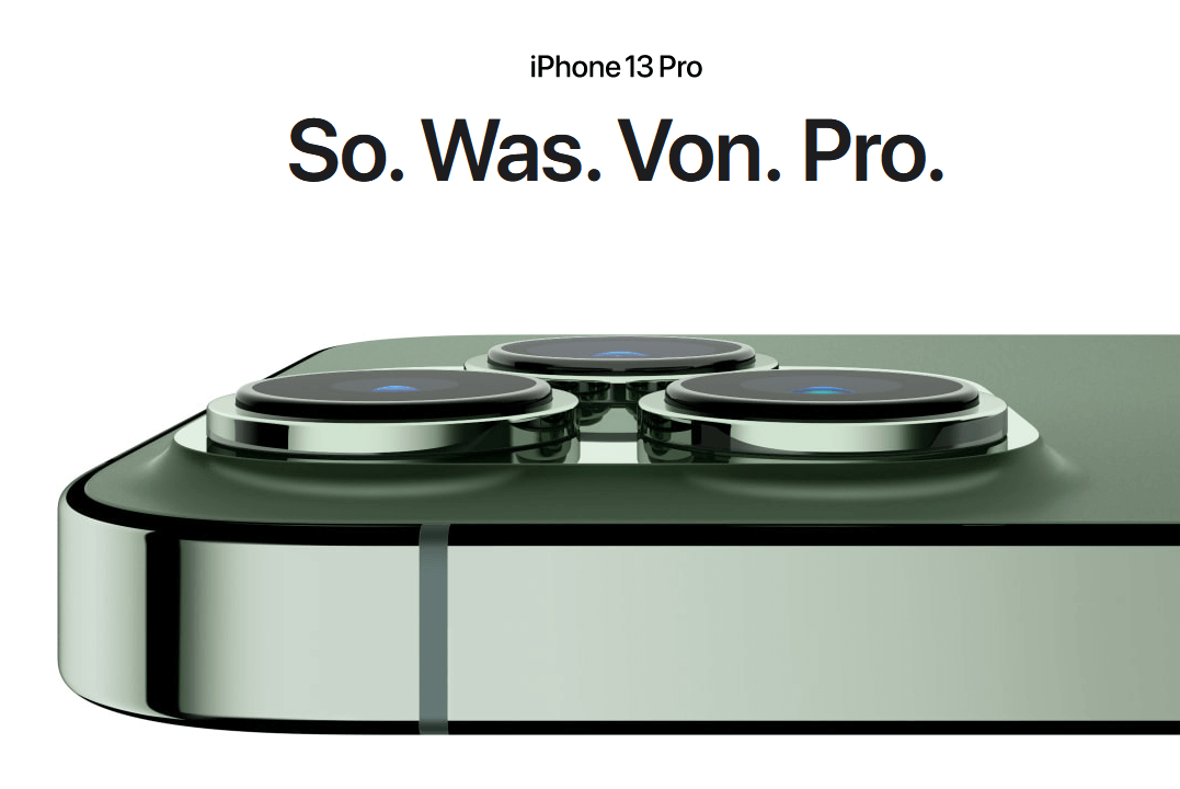 Werbung für das iPhone 13 mit minimalistischem Tone of Voice